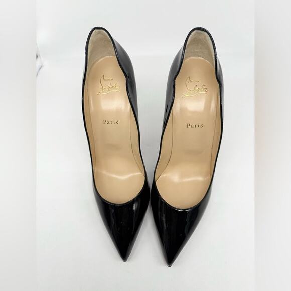 Christian Louboutin Black Patent Leather Hot Chick 100mm pumps EU 42 - Picture 3 of 11